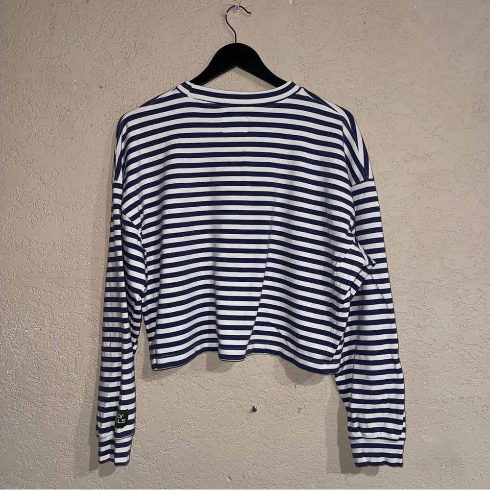 Daily Drills Black and White Striped Crewneck Sweater - Picture 5 of 10